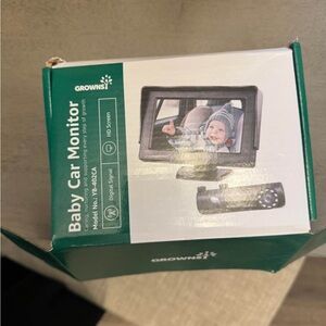 Grownsi Black Baby Car Monitor with HD Screen